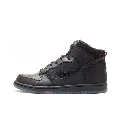 Nike Dunk MIGHTY CROWN Slip-resistant Abrasion-resistant High Top Skateboard Shoes Men's Black Найк Dunk MIGHTY CROWN Противоскользящие Износостойкие Высокие Кроссовки для скейтбординга Мужские Черные