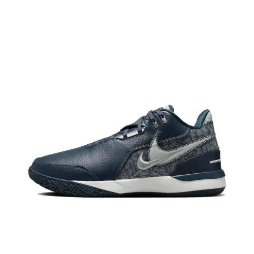 Nike LeBron NXXT Gen AMPD'Armoury Темно-синий Низкий Топ Баскетбольные Кроссовки Мужской Синий Зеленый