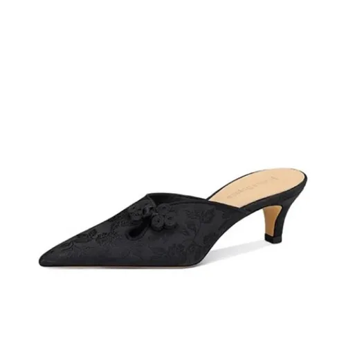 JESSICA SOPHIA Противоскользящие устойчивые к истиранию домашние тапочки для женщин черные