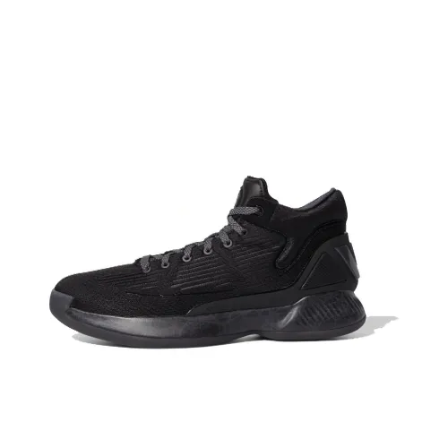 Adidas D Rose 10 Амортизирующие подошва Slip-resistant MID Баскетбольные кроссовки Мужской Черный