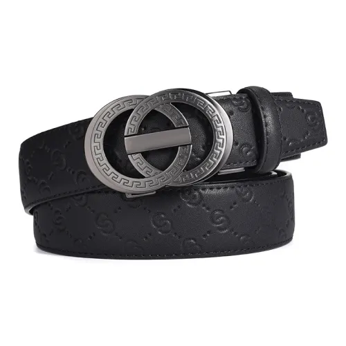 Old Man's Head New Arrival Fashion Elegant Корова Спилок Ремни Мужской Черный 3,5mm