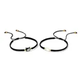 Браслет с черной и белой кошкой [Пара]