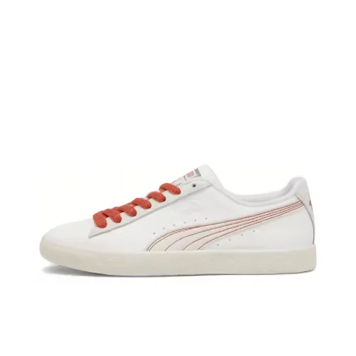 PUMA Clyde Huskie Амортизация Износостойкие Скейтборд Кроссовки Унисекс Белый