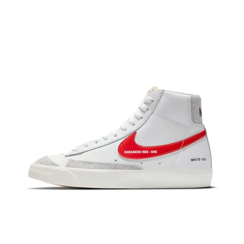 Nike Blazer 77 'Цвет Code' Покрытие Slip-resistant MID Топ Скейтборд Кроссовки Женские Белые Красные Черные