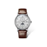 Star Moon Edition - Серебряный корпус с белым циферблатом, кожаный ремешок (коричневая кожа).
