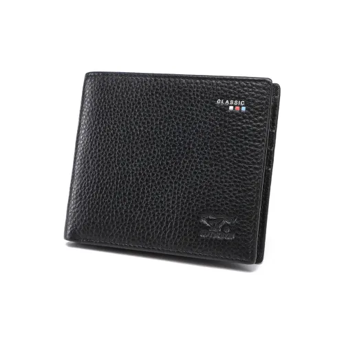 SEPTWOLVES Кошелек из коровьей кожи Мужской Черный