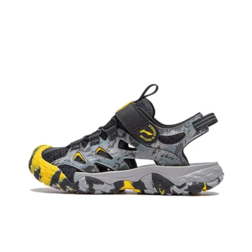 LINING YOUNG Wade 2 Устойчивые к истиранию Дышащие Детские Сандалии Черные Серые Подростковые