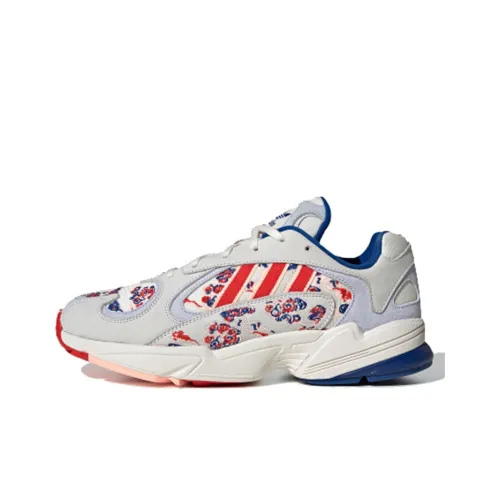 Adidas Originals YUNG 1 Карп кои Non Slip Легкий Низкий Топ Толстая подошва Кроссовки Унисекс Серый Синий