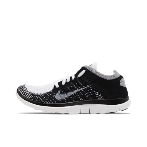 nike Free RN 4,0 Амортизаторы Slip-resistant Низкий топ Повседневные беговые кроссовки Женские Белый Черный