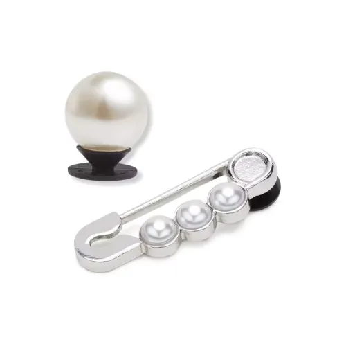 Crocs Акриловые аксессуары для обуви Унисекс Серебристый Белый