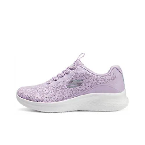 Skechers Sport Амортизация Износостойкие Низкие Кроссовки для Бега Женские Фиолетовые