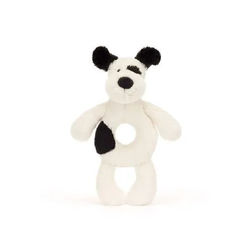 JELLYCAT Shy Black And Cream Puppy с колокольчиком Кукла Плюшевая кукла 18 см высокая