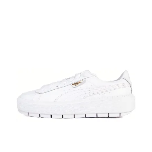 PUMA Platform Trace OSTRICH WHITEW Low Топ Кроссовки для скейтбординга Женские Белые