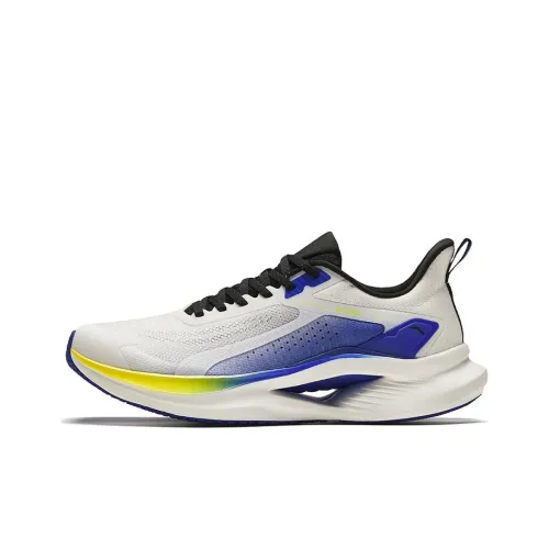 ANTA Мастерство Ветра Амортизация Легкий Дышащий Низкий Топ Беговые кроссовки Мужской Белый Синий Черный