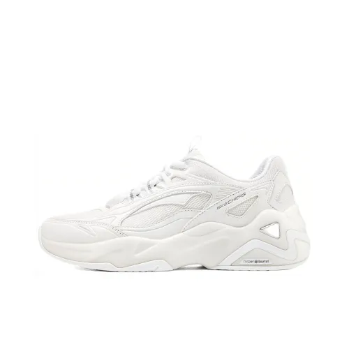 Skechers D'LITES HYPER BURST Hyper Burst Пузырьки Панда Обувь Низкий Топ Толстая Подошва Кроссовки Женские Белые