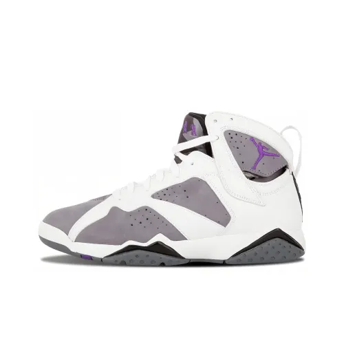 Jordan Air JORDAN 7 Ретро Flint Нескользящий Легкий MID Топ Винтажные баскетбольные кроссовки Мужской Белый 2006 EDITION