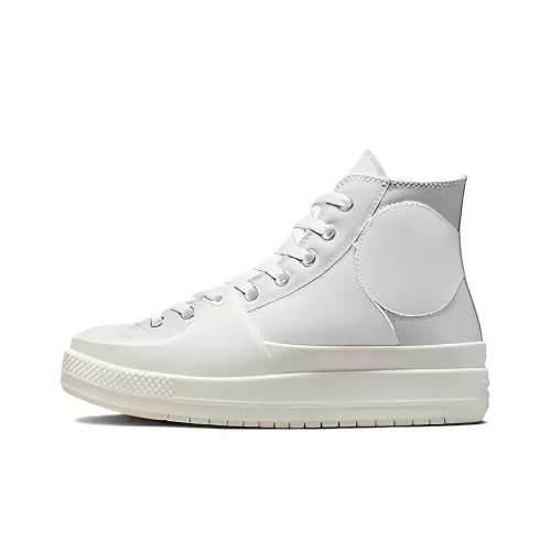 Converse Chuck Taylor All Star Construct Colorblock High Top Canvas Shoes Unisex Silver White Конверс Чук Тайлер Ол Стар Конструкт Колорблок Высокие Кеды Унисекс Серебристо-Белый