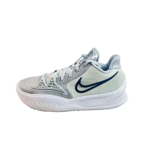 Nike Kyrie Low 4 Баскетбольные кроссовки Low Топ Серебристый/Черный/Белый Унисекс