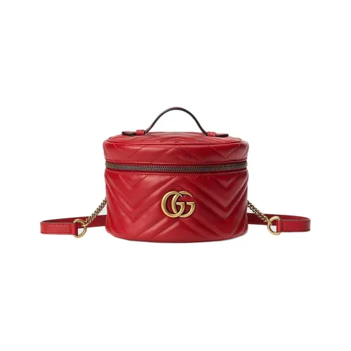 GUCCI Marmont Кожа Сумка Сумка через плечо Мини Женская Красная