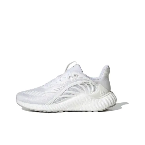 adidas Alphaboost Амортизация и Дышащие Низкие Беговые Кроссовки Унисекс Белые