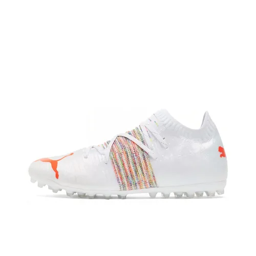 PUMA Future Z MG Резиновый Короткий Заклепки AG Резиновый Короткий Заклепки Футбольные бутсы Мужской Белый и оранжевый