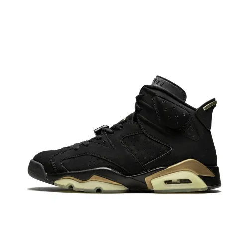 Jordan Air Jordan 6 Ретро Defining MOMENTS DMP High Топ Винтажные баскетбольные кроссовки Мужской Черный Золотой