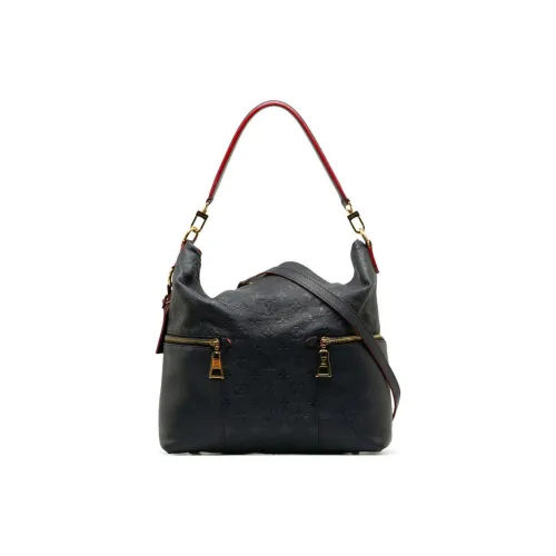 LOUIS VUITTON Monogram Empreinte Кожа Хобо Сумка Сумка через плечо Сумка на плечо Унисекс Морской Синий