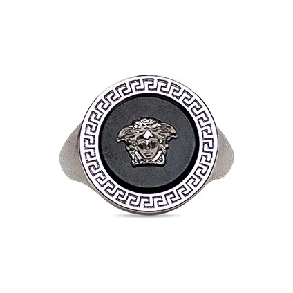 VERSACE Латунь Кольца Мужские Серебряные