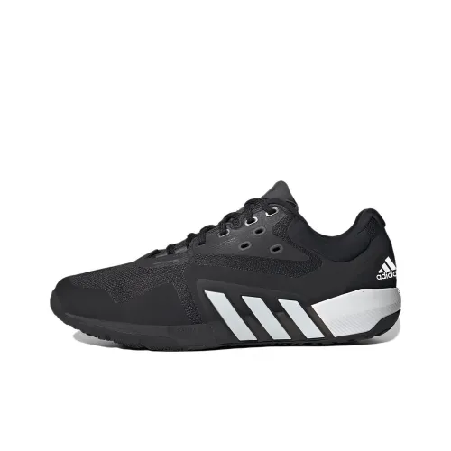 Adidas Dropset Амортизаторы Shock Resistant Abrasion Resistant Дышащий Низкий Топ Кроссовки для тренировок Унисекс Черный Белый