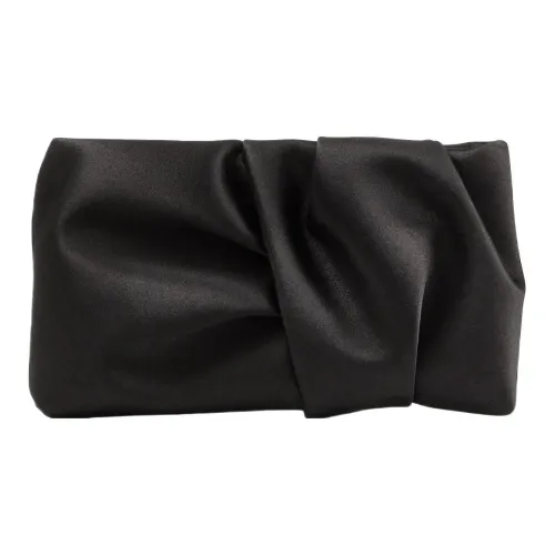 Jimmy Choo Сатин Одно плечо Через плечо Клатч Обычный Женский Черный