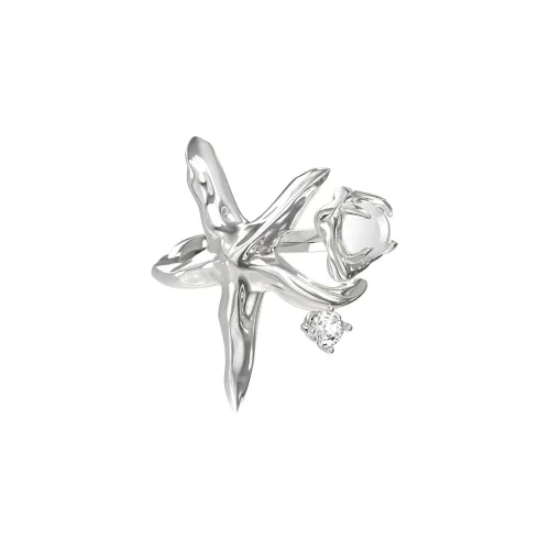 BOONEE Кольца из меди с покрытием из белого золота женские