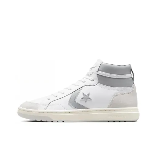 Конверс Pro Blaze Classic Покрытие Амортизация Легкий Высокий Топ Скейтборд Кроссовки Унисекс Белый Серый