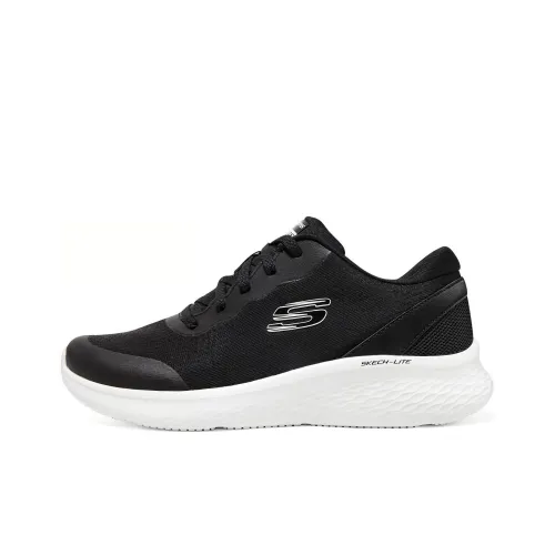 Skechers Sport Светлый Chip Low Top Casual Женские Черный Белый