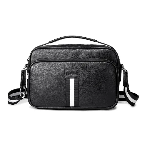 Ace Paul Сумка через плечо из крупнозернистой текстуры коровьей кожи средний размер унисекс черная