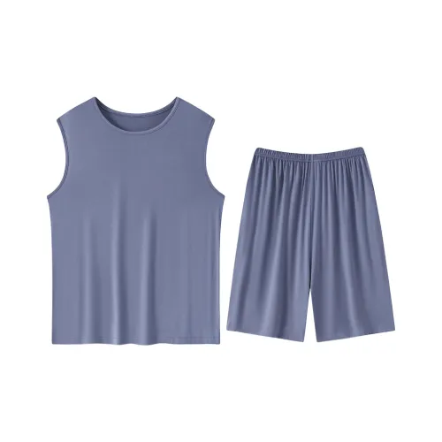 Тесный крой Areas Pajama Комплект Мужской Серый Синий