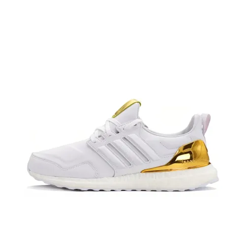 Adidas Slip-resistant Abrasion-resistant Lightweight Low-Top Marathon Running Shoes Unisex White Gold Adidas Противоскользящие Устойчивые к истиранию Легкие Низкие Кроссовки для Бега Marathon Унисекс Белый Золото