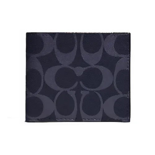 COACH Кошелек Billfold из кожи мужской темно-синий