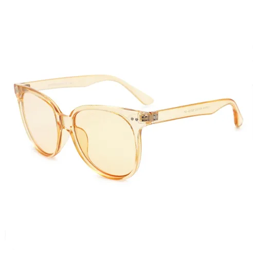 Пара Ponyo PC Нерегулярная форма Солнцезащитные очки Унисекс Прозрачный Апельсин
