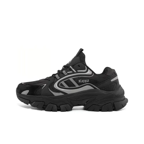 KAPPA Устойчивый к истиранию противоскользящий низкий топ с подошвой унисекс черный серебряный