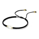 Черный и белый, кошка, браслет [белый]