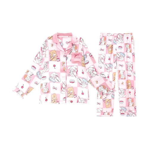 GUKOO Пижамный комплект Женские Jams Пудра