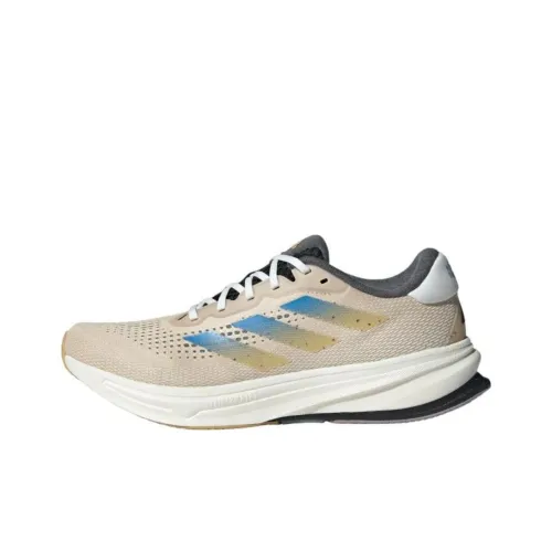 Adidas Supernova 2 Дышащие Низкие Кроссовки для Бега Повседневные Мужские Бежевые Синие