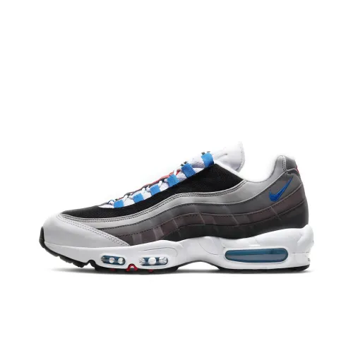 Nike Air Max 95 Low Топ Air Cushion Повседневные Беговые Кроссовки Унисекс Черный Белый