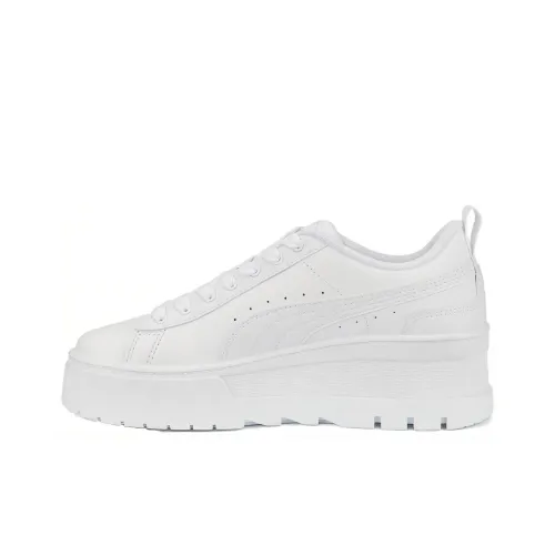 PUMA Mayze Weedge Low Топ Кроссовки для скейтбординга Женские Белые