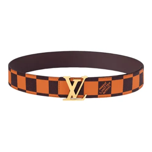LOUIS VUITTON Ремни из коровьей кожи Мужской Апельсин Ширина 4CM