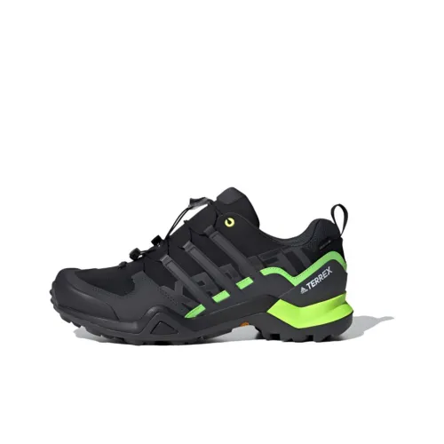 adidas Terrex SWIFT R2 GTX Нескользящий Легкий Низкий Топ Походная обувь Мужская Черный Зеленый