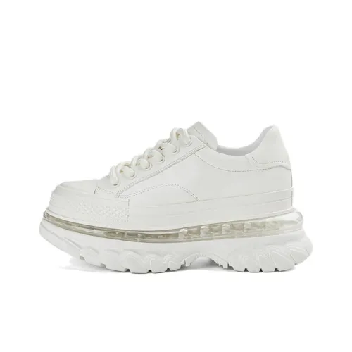 NAUTICA Амортизация Износостойкие Низкие Топ Кроссовки с Толстой Подошвой Женские Белые