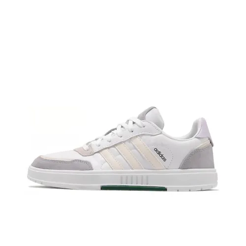 Adidas Neo Courtmaster Slip-resistant и дышащие низкие кроссовки для скейтбординга женские светло-лиловые и белые