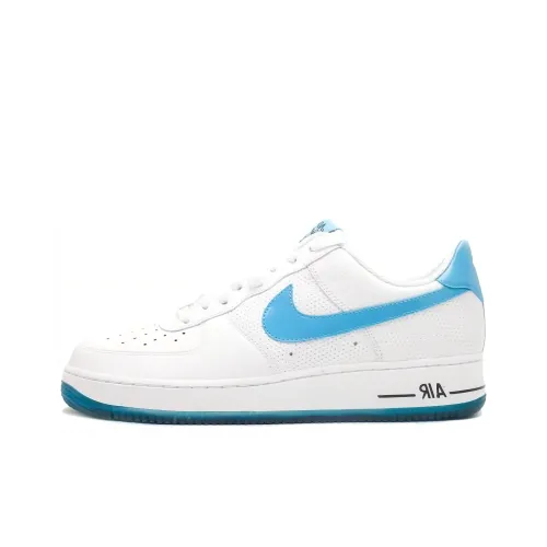 Nike Air Force 1 Амортизация Износостойкие Низкие Кроссовки для скейтбординга Мужские Белый Синий