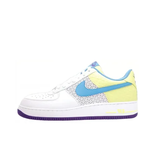 Nike Air Force 1 Амортизация Износостойкие Низкие Кроссовки для скейтбординга Мужские Ярко-синие